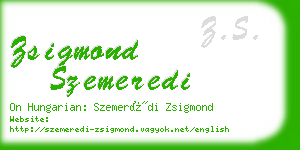 zsigmond szemeredi business card